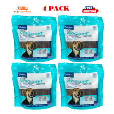 4 Pack - C.E.T. VeggieDent FR3SH Tartar Control Chews for Dogs Medium 30 Ct