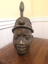 African Nigerian Bronze Head ONI Royalty