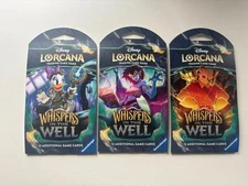 NEW Three Disney Lorcana Whispers in the Well Trading Card Game Packs - 36 Cards