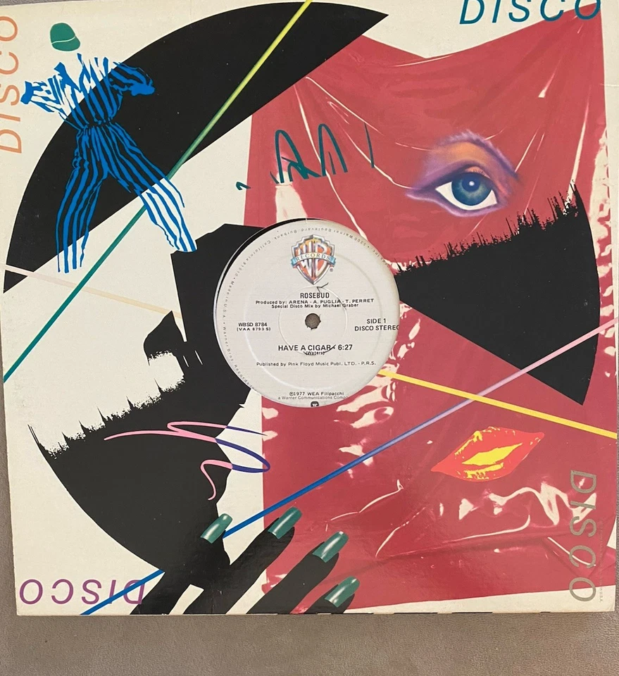 Rosebud – Money 12″ Disco Single (1977 Warner Bros WBSD 8784) Pink Floyd Cover - Image 3 of 4