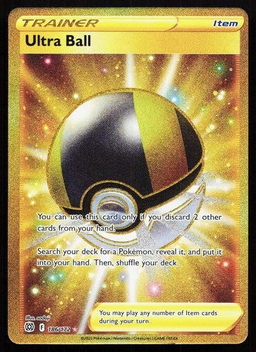 ULTRA BALL 186/172 SECRET RARE BRILLIANT STARS POKEMON LP
