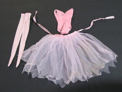 2001 Barbie Ballet Star Outfit~Pink Knit Leotard Tutu Skirt/Tights Ballerina Set