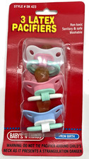 Baby s N Things Latex Pacifiers 3 Pack Birth Washable Multicolor Vintage 1998