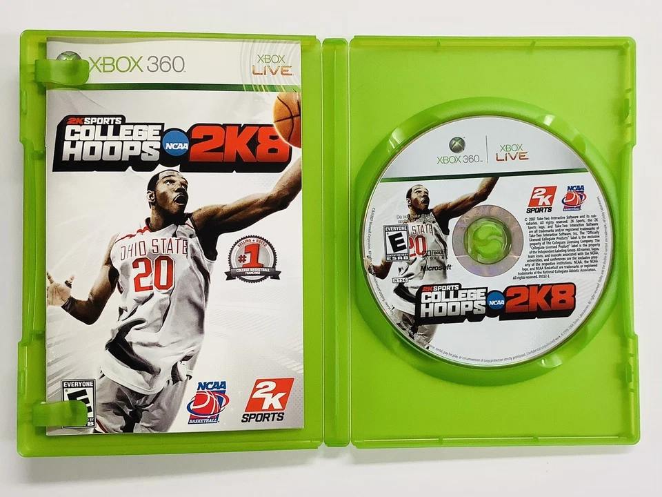 College Hoops 2K8 (Microsoft Xbox 360) With Manual, FREE SHIPPING (G) - Image 3 of 4