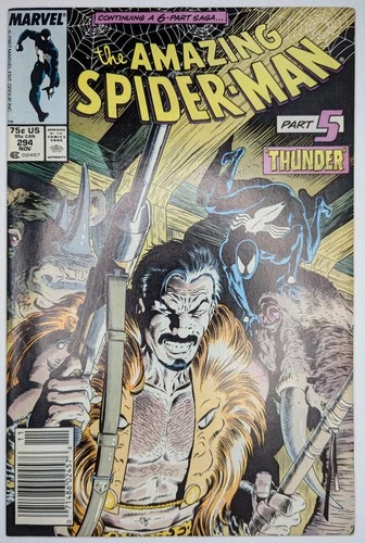 Amazing Spider-Man #294 Marvel 1987 (VF+) | Newsstand | Death of Kraven