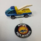 1971 Hot Wheels The Heavyweights Tow Truck - Blue + Button
