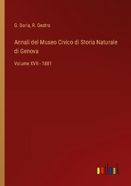 Annali Del Museo Civico Di Storia Naturale Di Genova R. Gestro-image