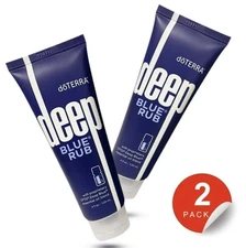 (2 PACK) DoTERRA Deep Blue doterra Rub Body Cream - 4 oz - NEW IN BOX