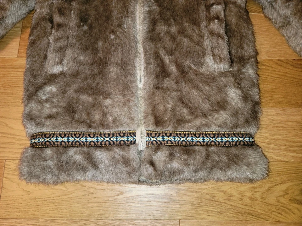 Abrigo parka vintage de piel sintética Hansa-Branta by Stearns plumón de ganso para mujer talla pequeña Foto 2 de 4