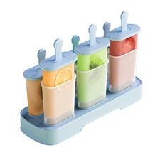 Popsicle Molds Set 6 Pieces Ice Popsicle Maker-BPA Free,Easy-Release Ice Pop ...