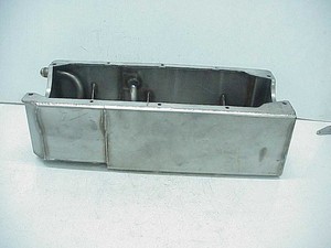 Moroso Stainless Steel Dry Sump SB Chevy Oil Pan from a SB Chevy Bowtie Block
