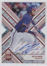 2018 Panini Elite Extra Edition Status Red Die-Cut 27/75 Seth Beer #27 Auto uk2