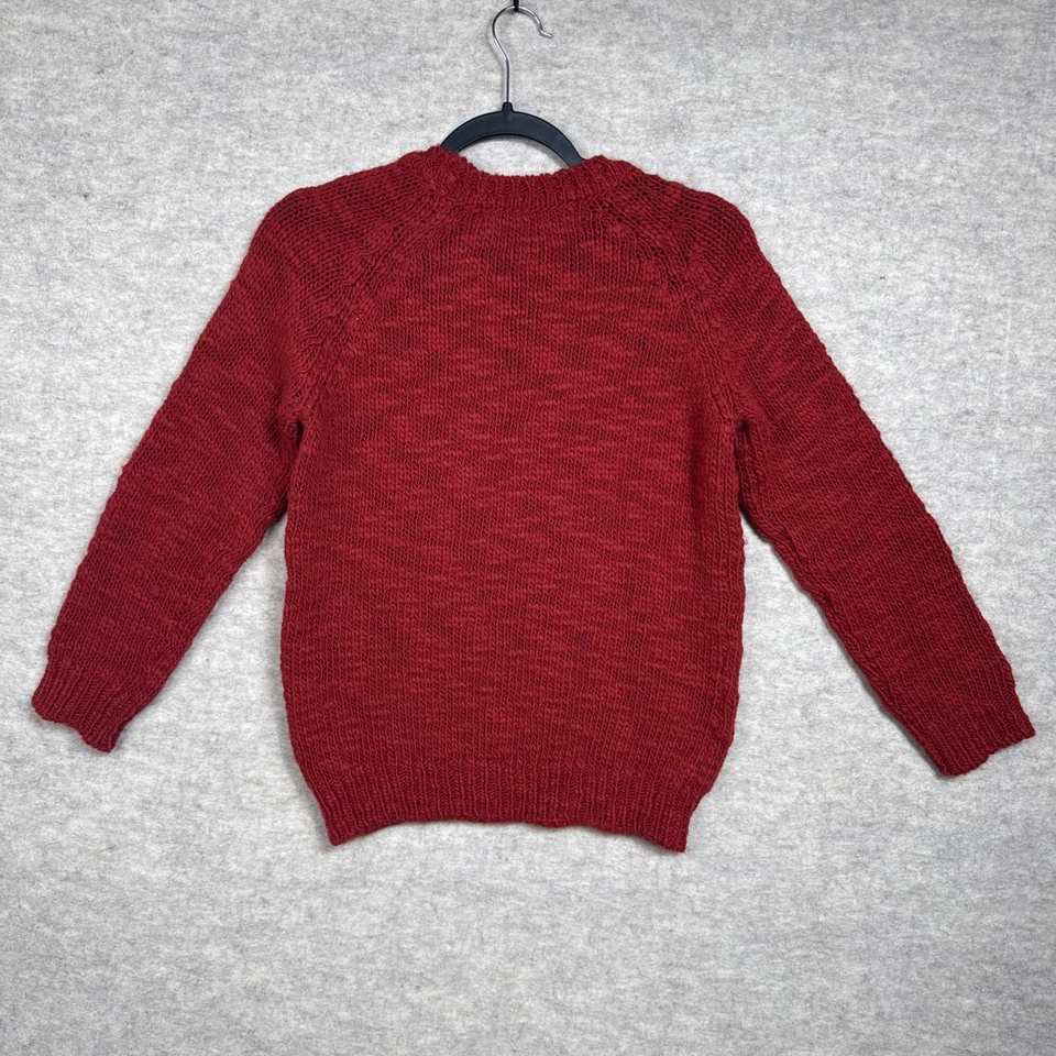 Suéter Zara Tejido Cuello Redondo Talla Mediana Rojo Mezcla Lana Foto 4 de 4