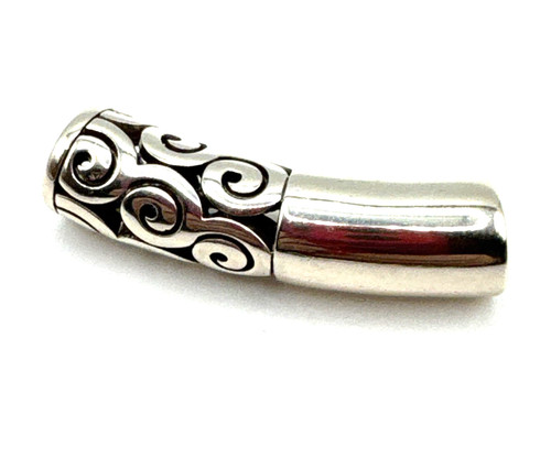 Brighton Vertigo Cutout Swirls Extra Long Silver Spacer Bead