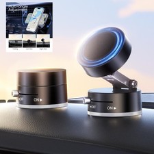 15N Strong Magnetic Car Phone Holder for Air Vent One-Touch Vacuum Suction