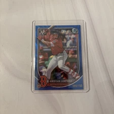 2025 Bowman Chrome Kristian Campbell RC Blue Wave Refractor /150 Red Sox