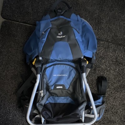 Deuter Kid Comfort II Baby Backpack Carrier Blue with Sun Canopy