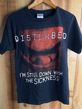 Vintage Y2K DISTURBED I'M STILL DOWN WITH THE SICKNESS T-shirt TEE Small NuMetal
