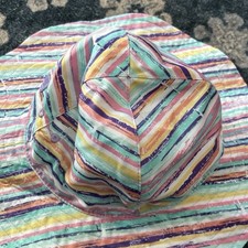 UV Skinz Girls' Multicolor Floral Striped Bucket Hat UPF 50 Size 5