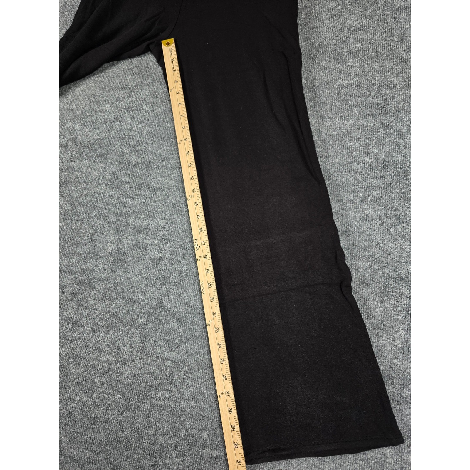 Joan Vass Rayon Blend New York Black Wide Leg Lounge Pants Women's Size Medium