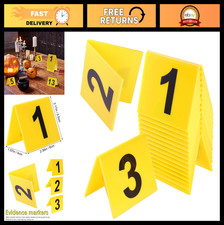 15Pcs Crime Scene Decorations - Evidence Markers Tents 1-15, Yellow Number Cards