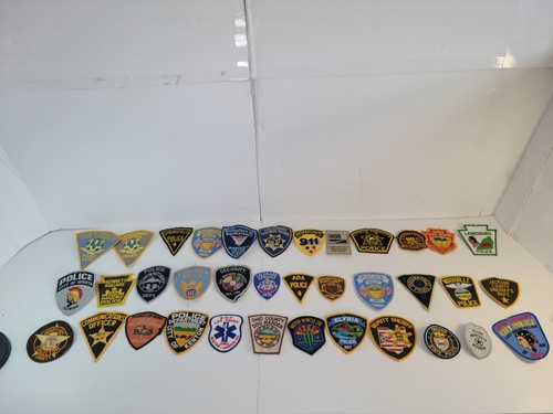 36 Piece Lot Of Police / Law Enforcement Patches Mixed Assorted Lot