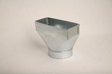 GRAY METAL 10X4X6-110R 10" X 4" X 6" STRAIGHT BOOT GALVANIZED STEEL 30 GA
