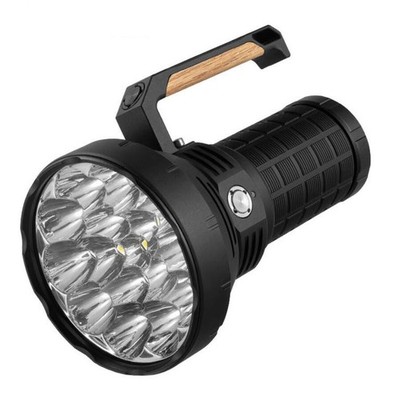 Super Bright Rechargeable LED Search Flashlight 38000Lumen 16x LED + Cooling Fan