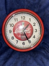 Vintage Metal Coca-Cola Clock -Diner Style- W...