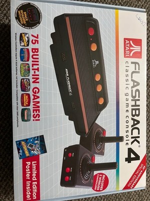 Atari Flashback 4 Classic Game Console Bundle 75 Built in Games WORKS!