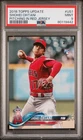 SHOHEI OHTANI 2018 TOPPS UPDATE PITCH RED JERSEY RC #US1 PSA 9 MINT! DODGERS MVP