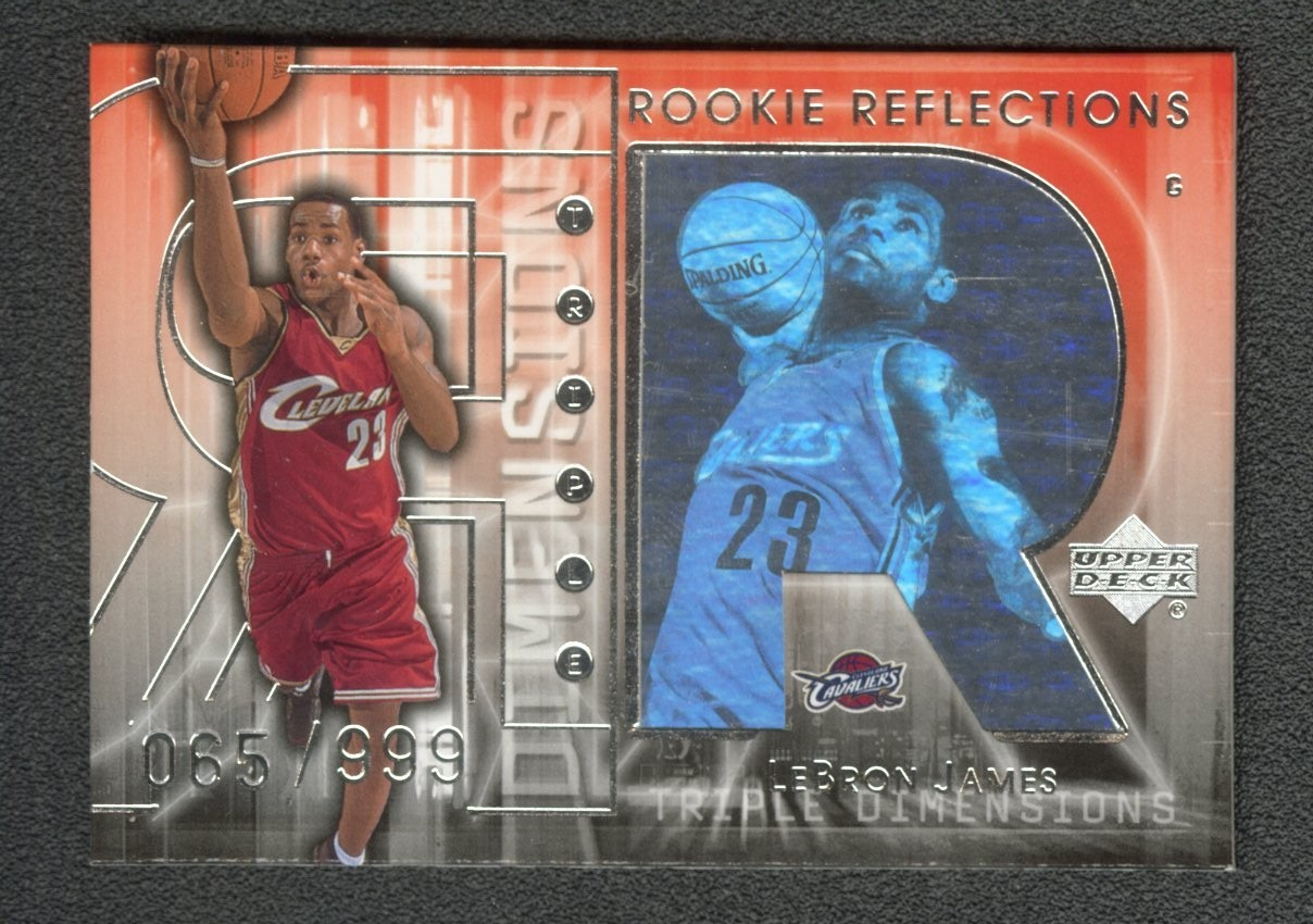 2003-04 Upper Deck Dimensions Rookie Reflections LeBron James /999 RC #132