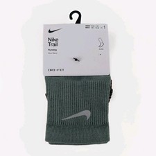 Nike Trail Wool Blend Ankle Running Socks Sage Size 10-11.5 HF7155-300 1 Pair