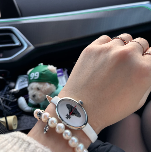 Vivienne Westwood Medal Silver White Leather Watch VV019WH Orb