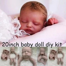 20'' Reborn Baby Doll Kit Sleeping Baby Unfinished Unpainted Parts Blank DIY Toy