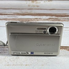 Sony Cyber-shot DSC-T1 5MP Silver Digital Camera For Parts Repair No Charger