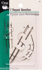 DRITZ 7-REPAIR NEEDLE SET ~ Rug Hooking, Cording, Upholstery, Purse Making, Etc.