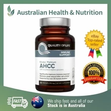 QUALITY OF LIFE KINOKO PLATINUM AHCC 750MG 60 CAPSULES + FREE SAME DAY SHIPPING
