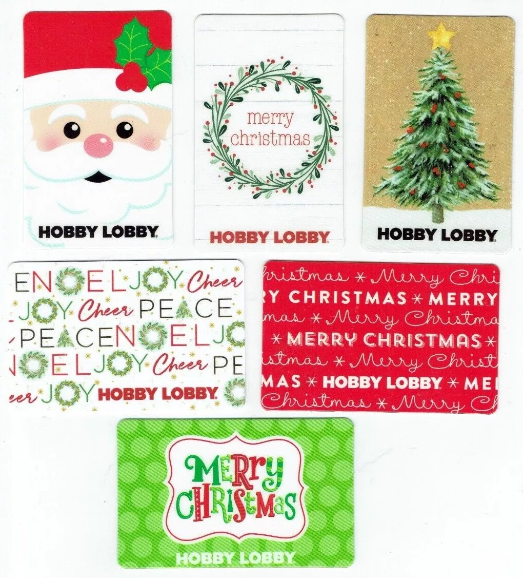 Hobby Lobby Gift Card - LOT of 6 - Christmas Holidays B ...