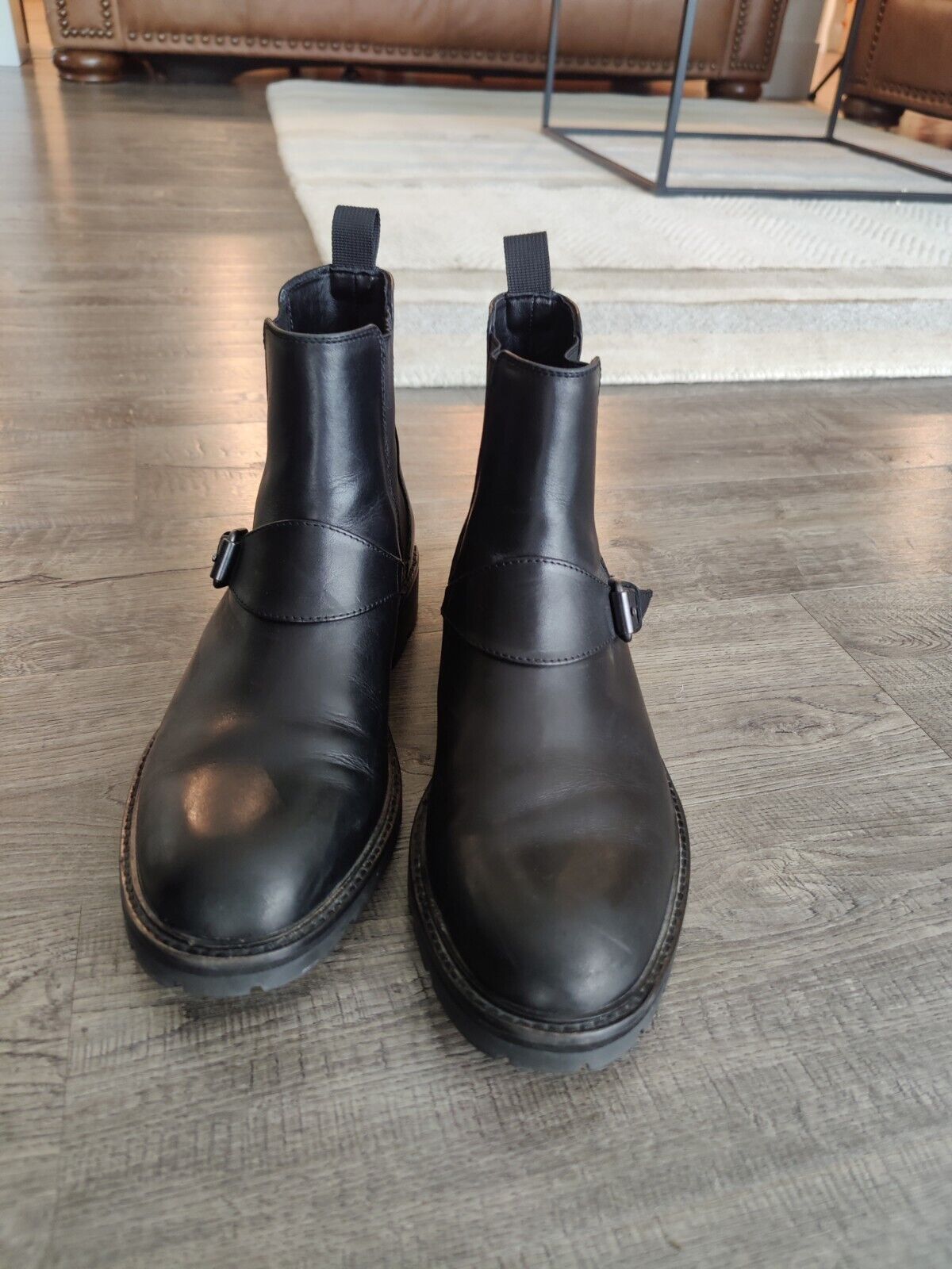 Calvin Klein Men Ankle Chelsea Boots Fenwick Size US 9M Black Leather  194060115856 | eBay