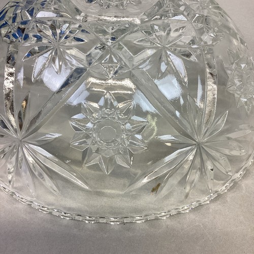 Set Of 2 Vintage Anchor Hocking Star Of David Glass Salad Fruit Bowl - Picture 6 of 19