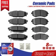 Front & Rear Ceramic Brake Pads fit for Subaru Forester Impreza Legacy Outback