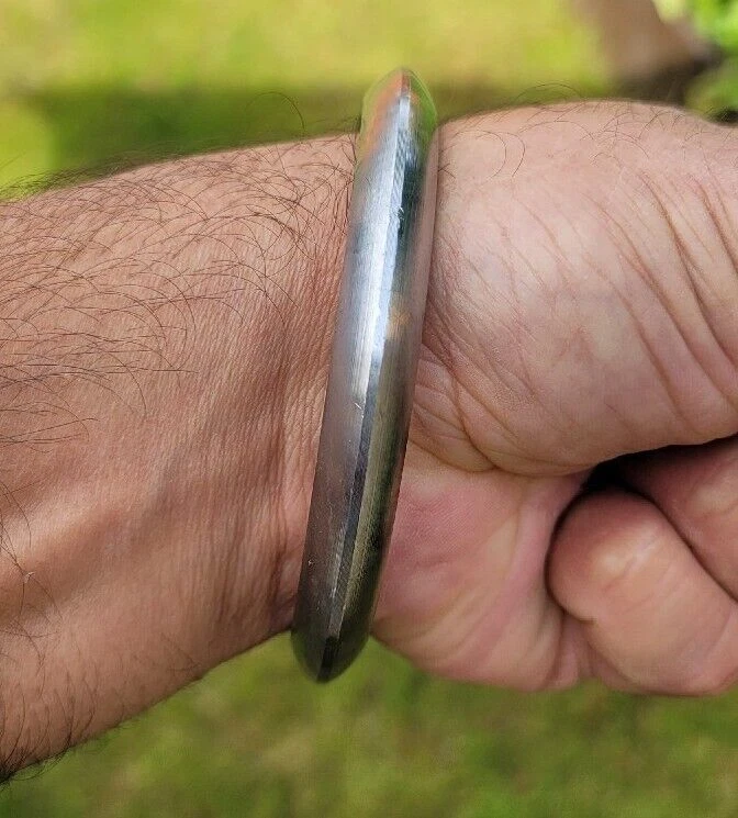 Sikh Sarbloh Kara glatter Rand Kada Singh Armband Kaur Punjabi Khalsa Armreif EE8 - Bild 4 von 4