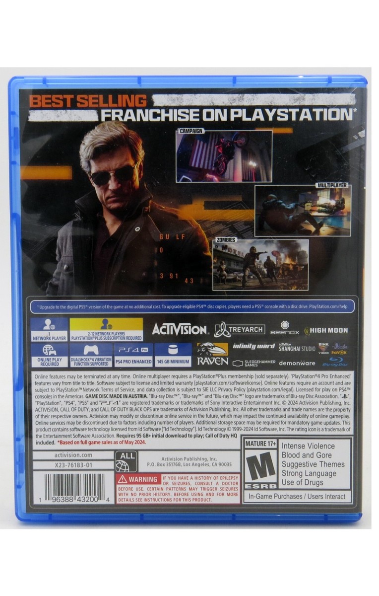 Call Of Duty: Black Ops 6 - Sony PlayStation 4 PS4 In Original