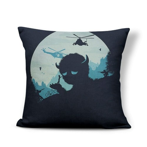 Abstract Cushion Cover Pillow Case Bat People Octopus Dinosaur Deer Cover Rocket - Picture 9 of 37