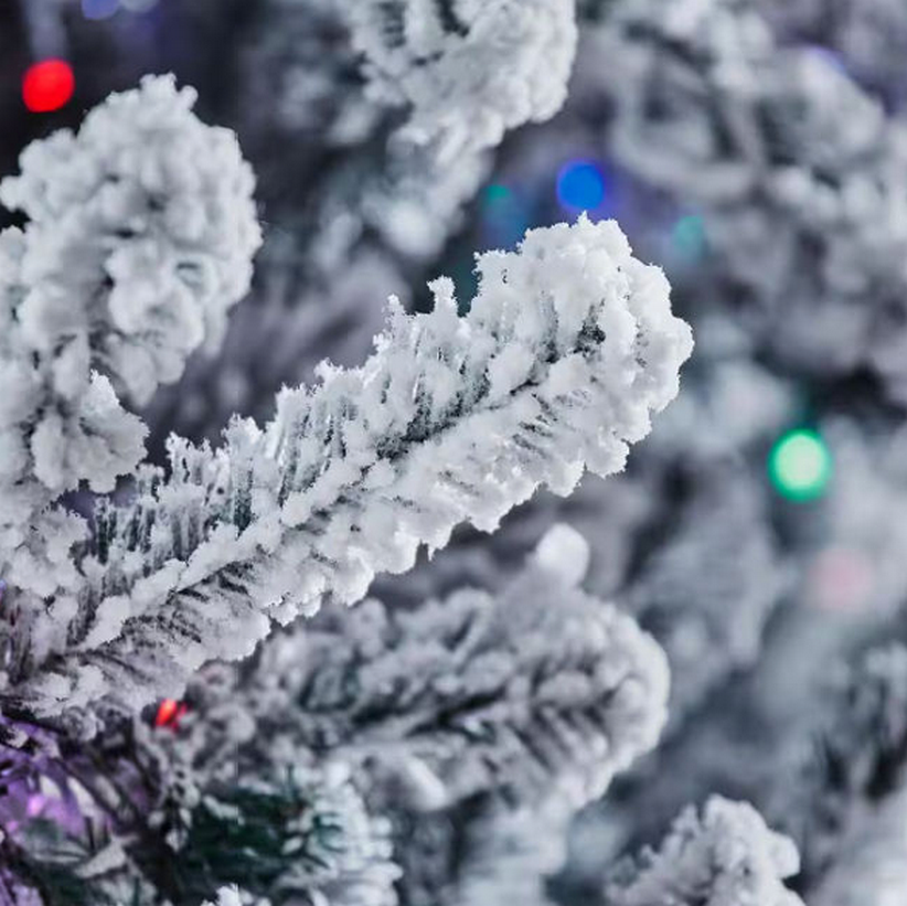 9 ft. Starry Light Flocked LED PreLit Artificial Christmas Tree with