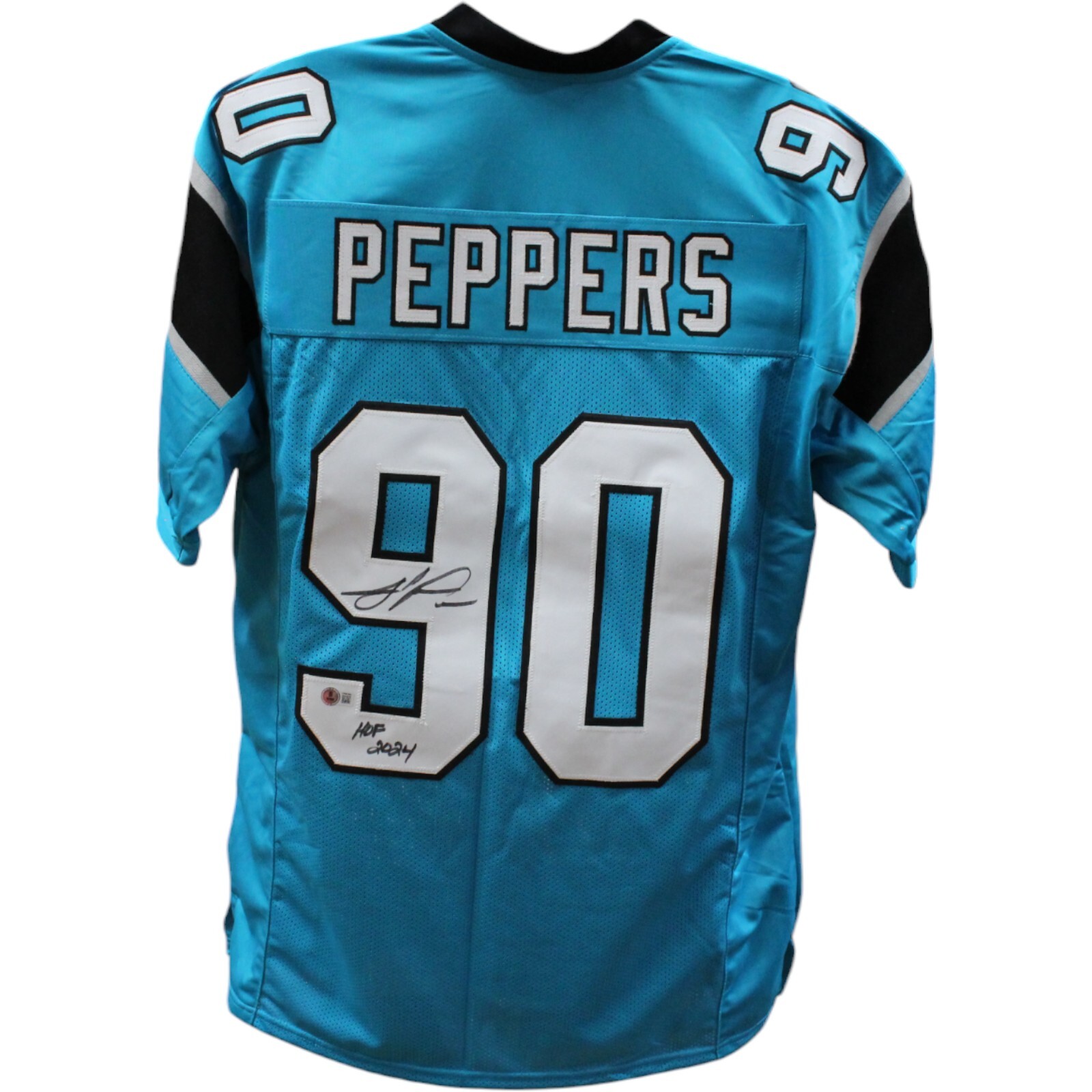 Julius Peppers Autographed Signed Pro Style Blue Jersey HOF Beckett 