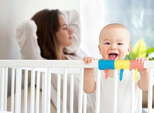 crib rail teether