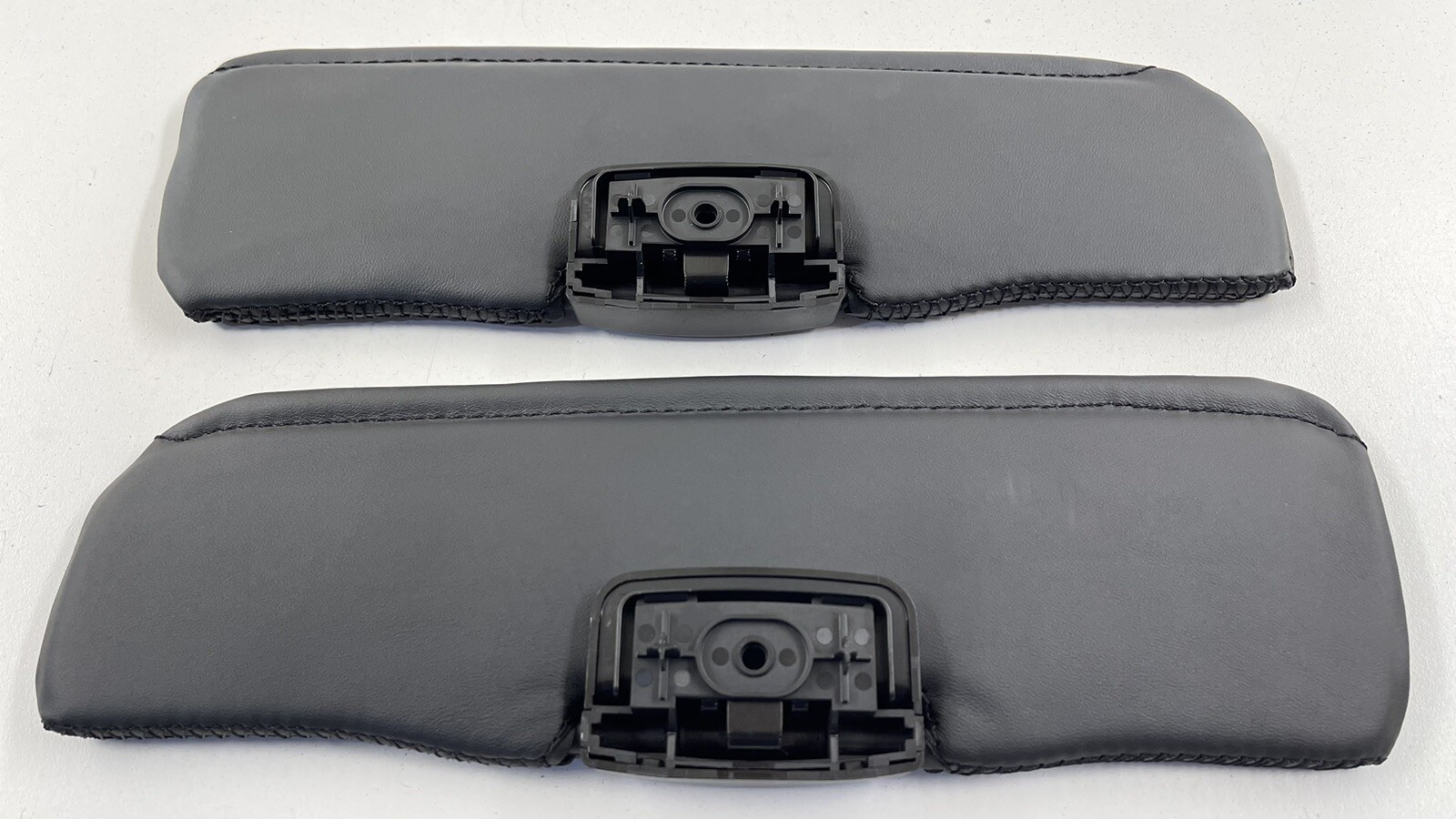 15-17 MCLAREN 650S SUNVISOR SUN VISOR SHADE PAIR LEATHER BLACK OEM