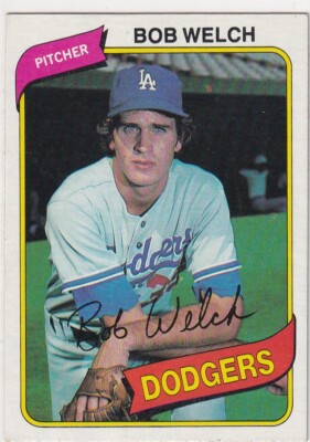 1980 TOPPS BOB WELCH LOS ANGELES DODGERS BASEBALL ATHLETICS JC-1950